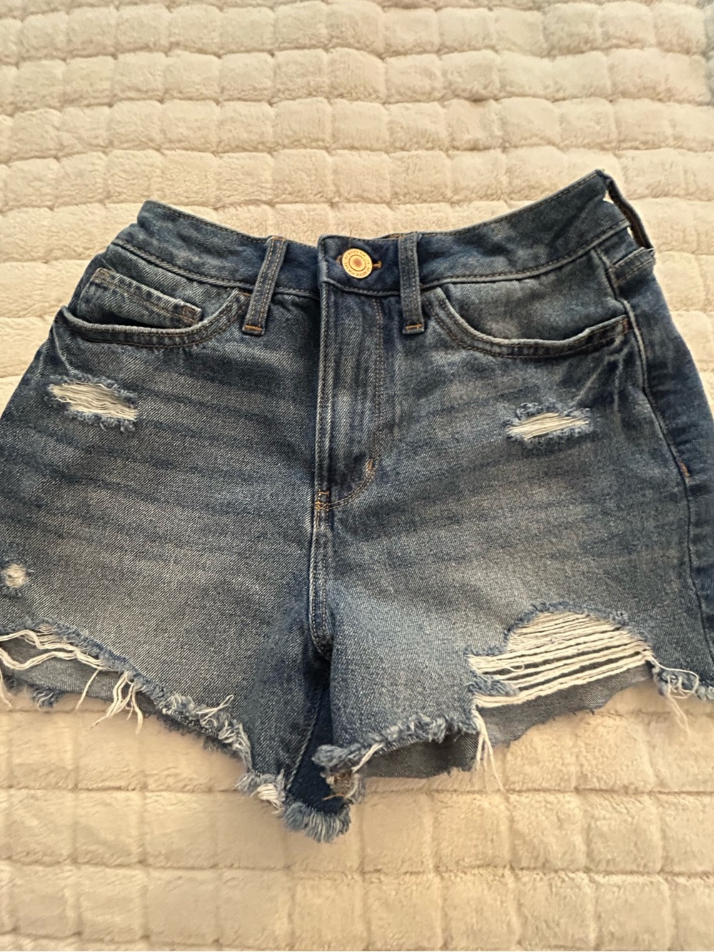 Sonoma Distressed Dark Blue Denim Cutoff Shorts